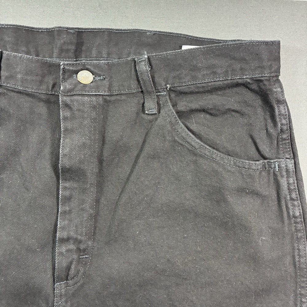 Rustler Wrangler Jeans Mens 36x32 Black Regular Fit Straight Leg NWT Cotton